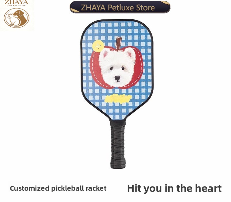 Sports Equipment Photos - ไม้พายพิคเคิลบอล ZHAYA T300 คาร์บอนไฟเบอร์ รูปสัตว์เลี้ยงแบบกำหนดเอง แมว