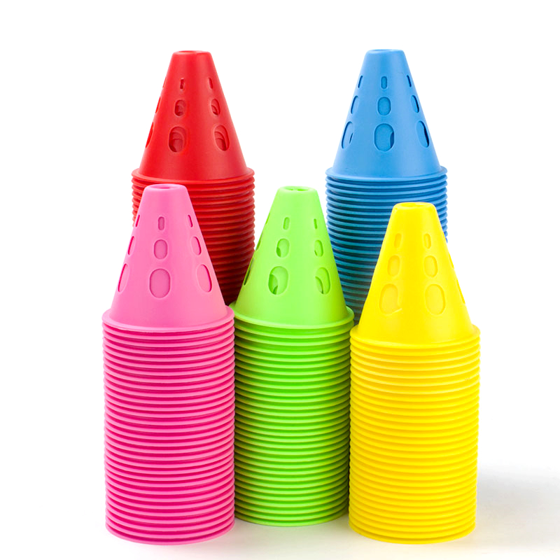 Football Training Cone - กรวยฝึกซ้อมกีฬาแบบกลวง 10/20 ชิ้น ป้องกันลม สำหรับโรลเลอร์สเก็ต ฟุตบอล