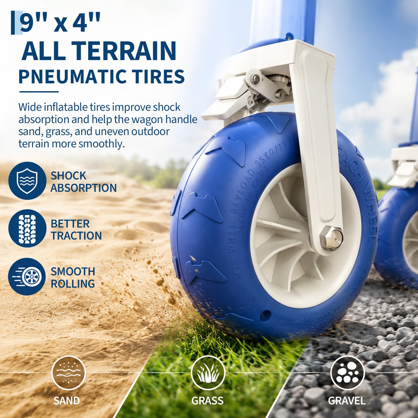 รถเข็นชายหาดแบบพับได้ รับน้ำหน - Sports Equipment Trolley บทวิจารณ์และราคา