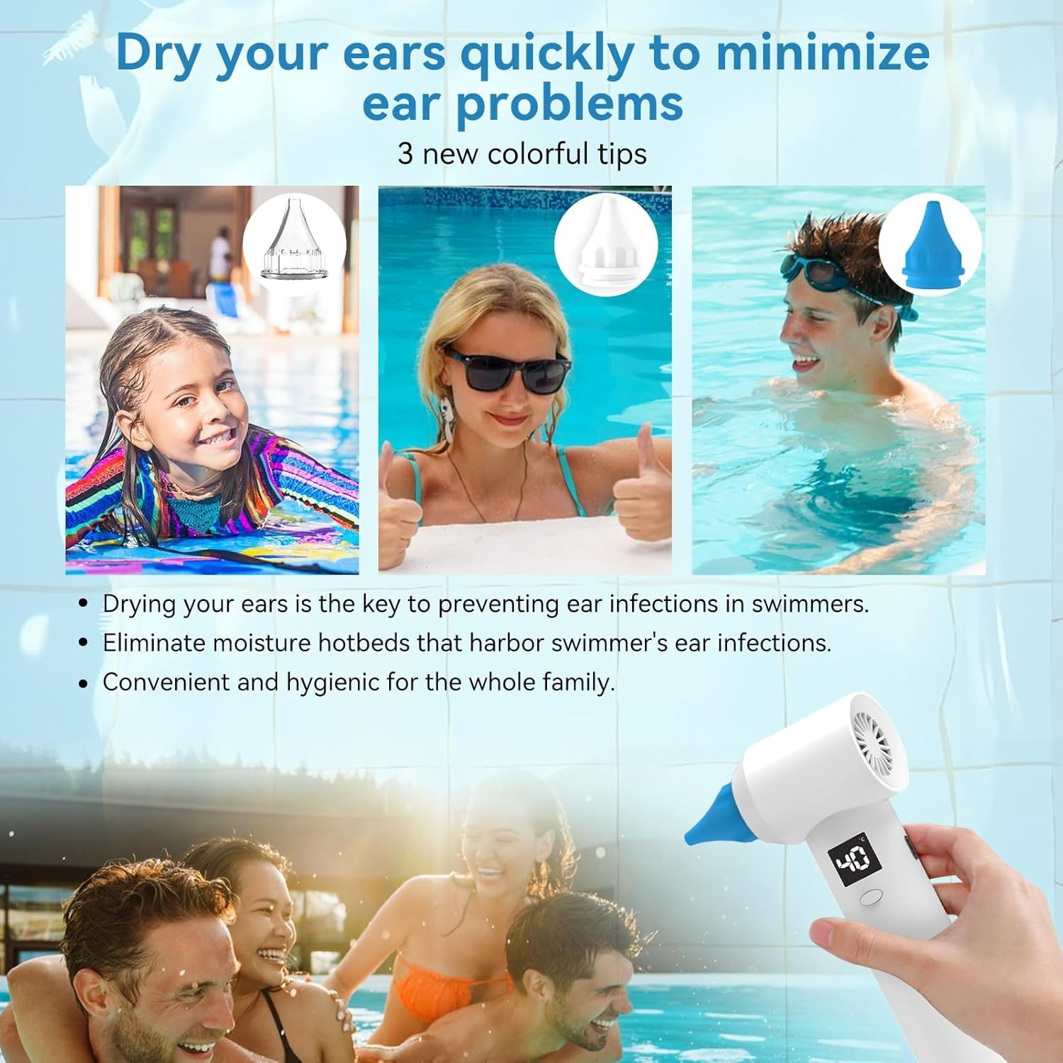 เครื่องเป่าหูช่วยแห้งหูด้วยแสง - Sports Equipment Dryer บทวิจารณ์และราคา