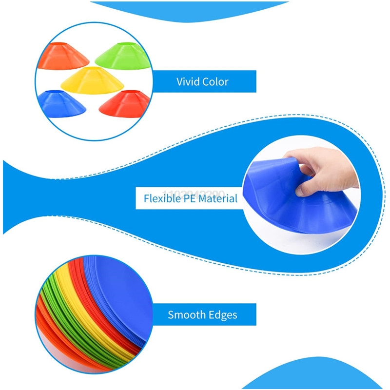 10/50Pcs Disc Cones การฝึกอบรม - Football Training Cone บทวิจารณ์และราคา