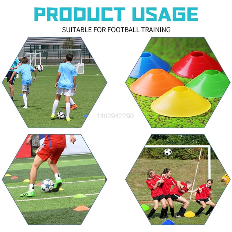 10/50Pcs Disc Cones การฝึกอบรม - Football Training Cone บทวิจารณ์และราคา